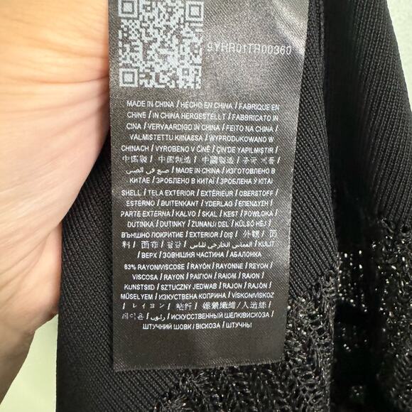 GUESS Womens Sheer Inset Mini Pencil Skirt Large Stretch Black - Picture 9 of 9